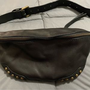 Leather Frye waist bag